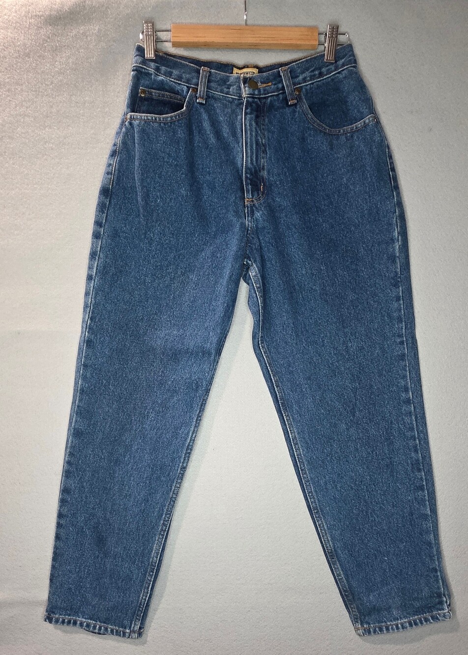 Vintage 90s Northwest Blue Mom Jeans 10 Petite High Waist Tapered Grunge Y2K